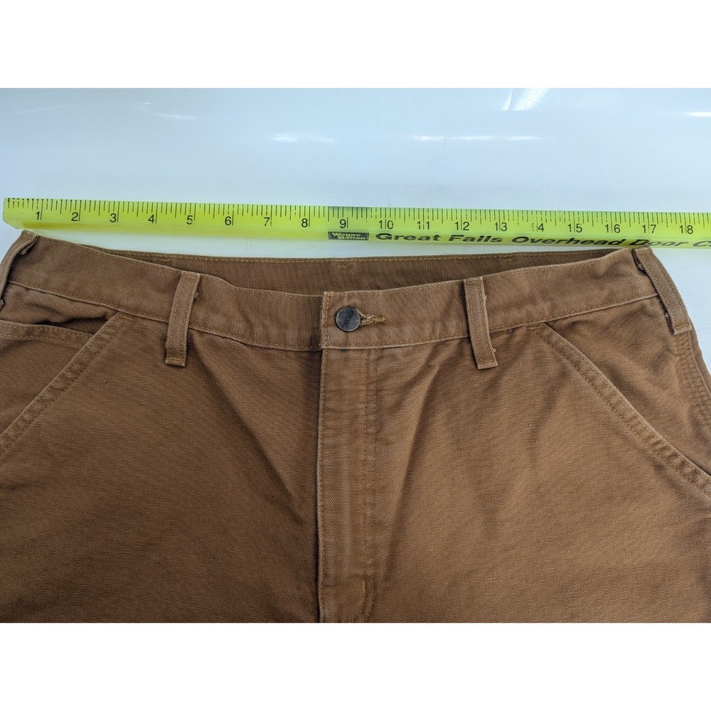 Carhartt Men's B111 Double Knee Flannel lined Carpenter Pants - 36 x 32 Brown - Picture 15 of 16